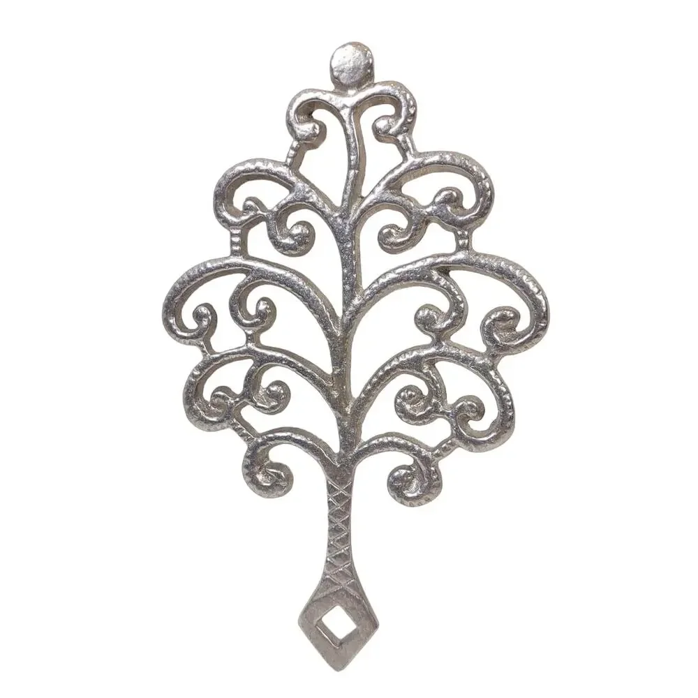 Vintage Pewtarex Pewter Trivet Hot Plate Family Tree Wall Hanging Decor 3 Feet